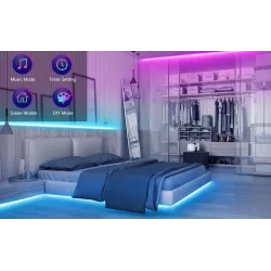 RGB LED strip - Bluetooth - with remote controllerLED strips