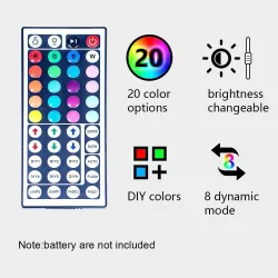 RGB LED strip - Bluetooth - with remote controllerLED strips