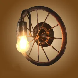 Vintage industrial wheel - wall lampWall lights