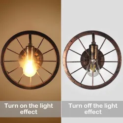 Vintage industrial wheel - wall lampWall lights