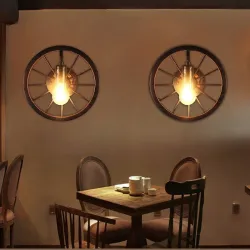 Vintage industrial wheel - wall lampWall lights