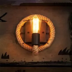 Retro wall lamp - hemp rope styleWall lights