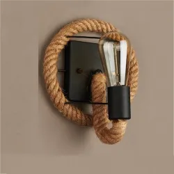 Retro wall lamp - hemp rope styleWall lights