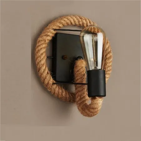 Retro wall lamp - hemp rope styleWall lights