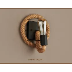 Retro wall lamp - hemp rope styleWall lights