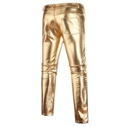 Fashionable shiny metallic pantsPants