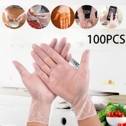 Disposable transparent gloves - for food / medical / surgical use - 100 piecesSkin