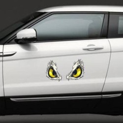 Scary yellow eyes - car stickerStickers