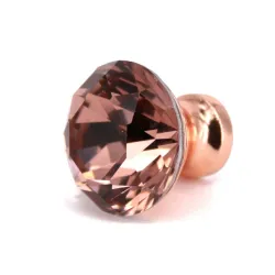 Rose gold furniture handles - knobs with crystal - 10 piecesFurniture