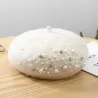 Knitted wool beret - with pearls / crystalsHats & Caps