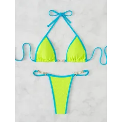 Sexy bikini set - with metal decorationsBeachwear