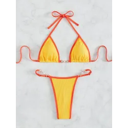 Sexy bikini set - with metal decorationsBeachwear