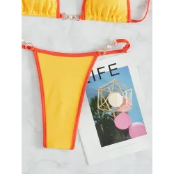 Sexy bikini set - with metal decorationsBeachwear