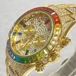 MISSFOX - luxury Quartz watch - rainbow diamonds - waterproofWatches