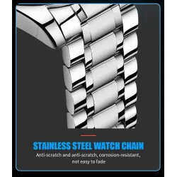 LIGE - luxury Quartz watch - luminous - stainless steel - waterproof - blackWatches