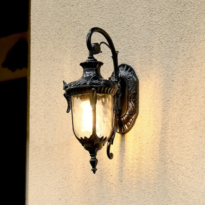 Retro outdoor wall lamp - waterproof - with glass fixture - E27Wall lights