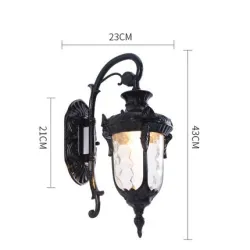 Retro outdoor wall lamp - waterproof - with glass fixture - E27Wall lights