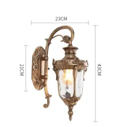 Retro outdoor wall lamp - waterproof - with glass fixture - E27Wall lights