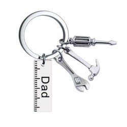 Stainless steel keychain with mini tools - dad / grandpaKeyrings
