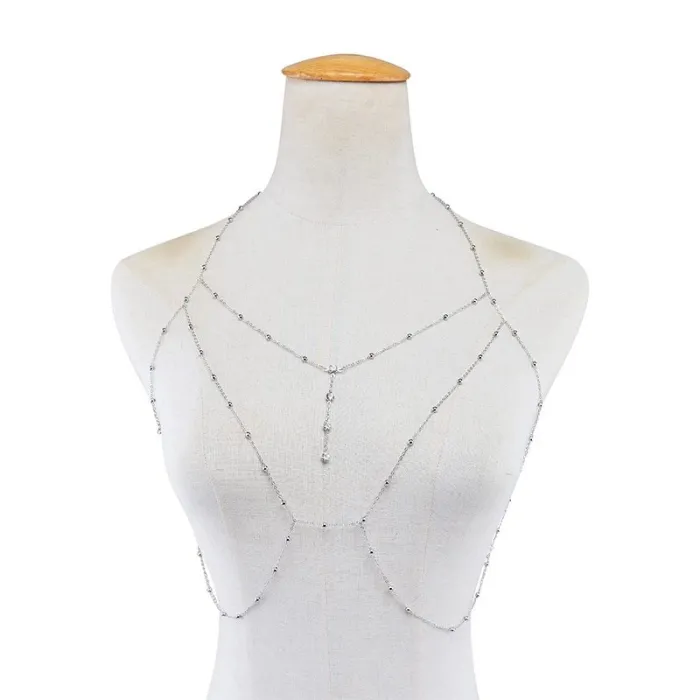 Tassel body chain / necklace - with crystalsNecklaces