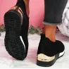 Mesh sports sneakers - slip on shoes - with high platformShoes