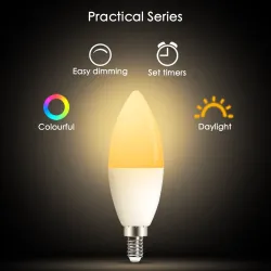 LED bulb - E12 - E14 - RGB - with remote control - dimmableE14
