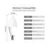 LED bulb - E12 - E14 - RGB - with remote control - dimmableE14