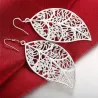 Leaf shaped silver earringsEarrings