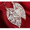 Leaf shaped silver earringsEarrings