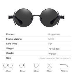 Steampunk style round sunglasses - metal frame - UV400Sunglasses