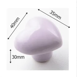 Heart shaped furniture handles - ceramic knobsFurniture