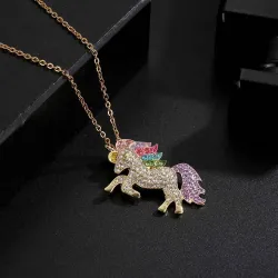 Jewellery set with crystal unicorn - necklace - bracelet - ring - earringsJewellery Sets