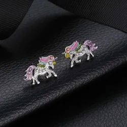Jewellery set with crystal unicorn - necklace - bracelet - ring - earringsJewellery Sets