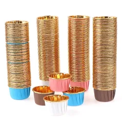 Cupcakes wrappers - baking molds - aluminum foil - 50 piecesBakeware