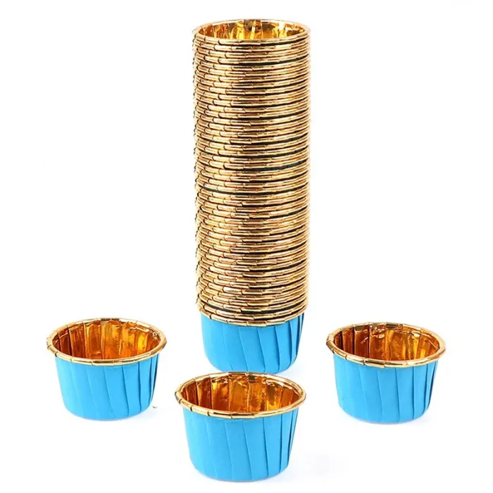 Cupcakes wrappers - baking molds - aluminum foil - 50 piecesBakeware