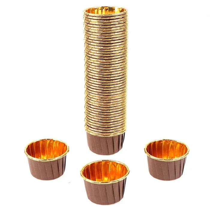 Cupcakes wrappers - baking molds - aluminum foil - 50 piecesBakeware