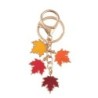 Colorful maple leaves pendant - keychainKeyrings