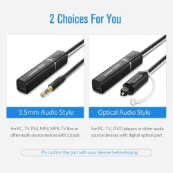 Ugreen - 4.2 for TV headphones PC APTX 3.5mm Aux - Bluetooth 5.0 - adapter - transmitterAudio
