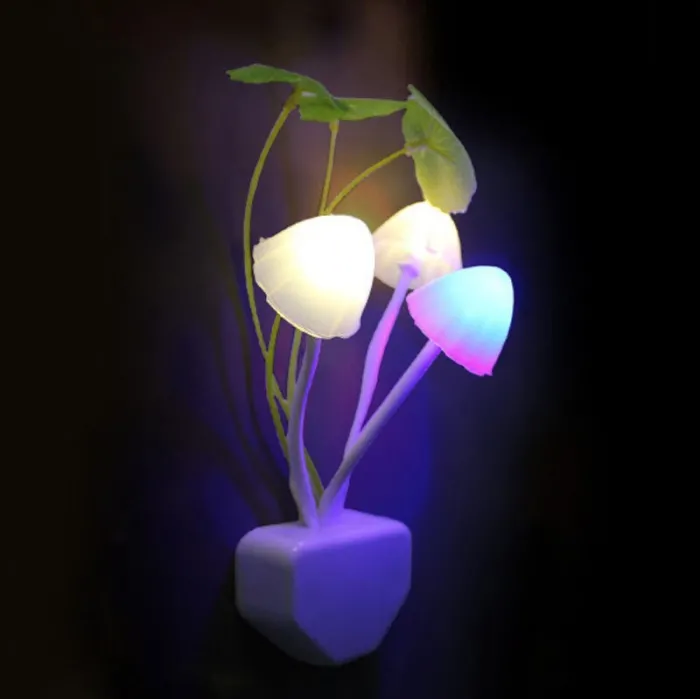 LED night light - wall plug - colorful mushrooms / lotus flowerLights & lighting