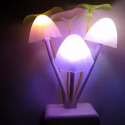 LED night light - wall plug - colorful mushrooms / lotus flowerLights & lighting