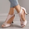 Elegant high heel sandals - with back zipperSandals