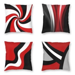 Red / black / white cushion cover - 45 cm * 45 cmCushion covers