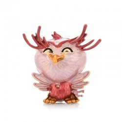 Smiling little owl - crystal broochBrooches