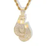 Crystal boxing gloves with necklaceNecklaces