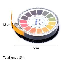PH test strips - alkaline / acid indicator - paper roll - 0-14 PHWater filters