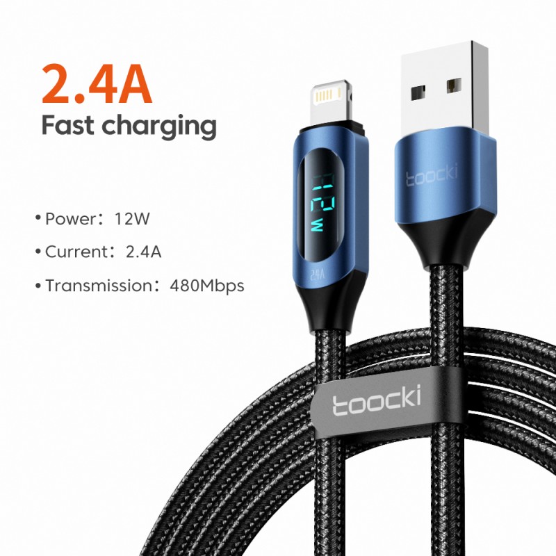 USB fast charging cable - for iPhone - with LED displayCables