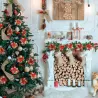 Glitter roses - Christmas tree decoration - 12 piecesChristmas