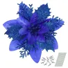 Glitter roses - Christmas tree decoration - 12 piecesChristmas