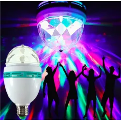 Rotating RGB LED stage light - bulb - sound activated - E27Stage & events lighting