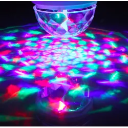 Rotating RGB LED stage light - bulb - sound activated - E27Stage & events lighting